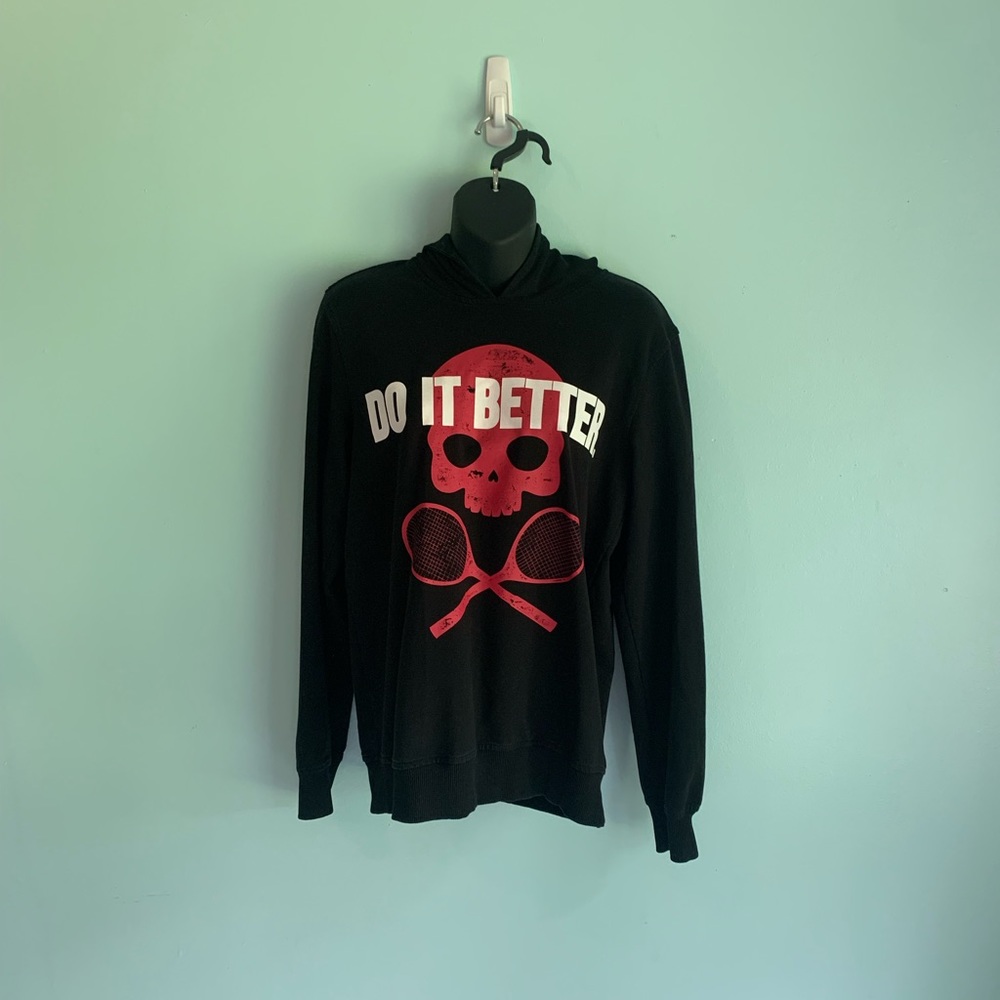 Hydrogen Black Hoodie with Red Graphic